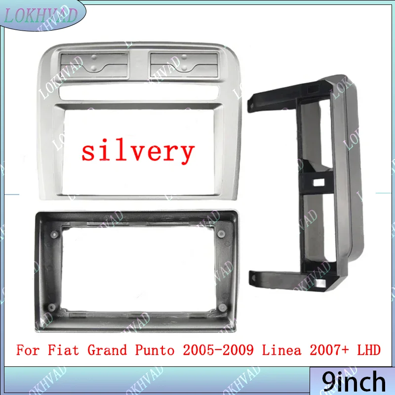 9 Inch Car For Fiat Grand Punto 2005-2009 Linea Frame Fascia Adapter Canbus Box Android Radio Audio Dash Fitting Panel Kit
