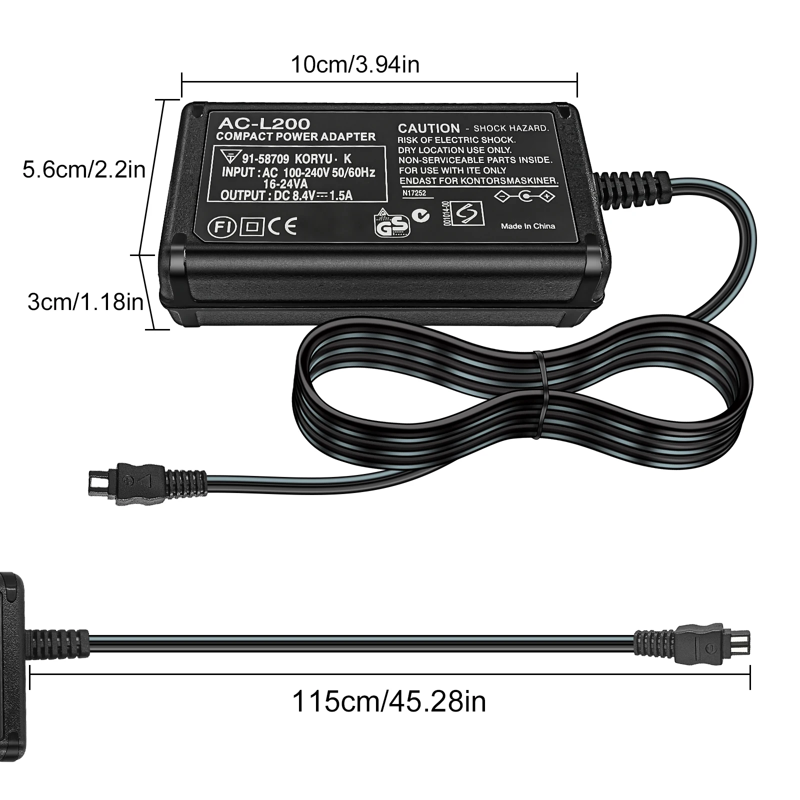 For Sony DV camera AC-L200B ACL200 direct charger AX100E XR550E PJ790 AXP35 AX60 VG10E CX900 external power adapter