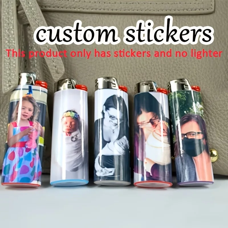 8/16/36/54Pcs Lighter Stickers - Only Stickers, Custom Photo Text, Personalized Lighter Stickers, Small Name Stickers, Customizable Stickers, Custom Stickers, Window Stickers, Personalized Gifts