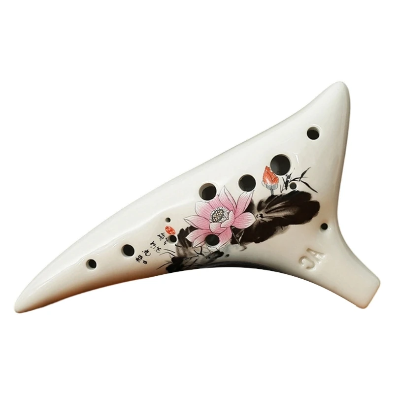 Versatile Ceramic Ocarina With 12 Holes Perfect For Practice And Performances