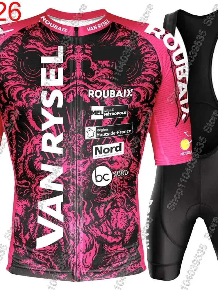 AliExpress NONE Van Rysel - Roubaix 2026 Cycling Jersey Set France Clothing Short Sleeve Road Bike Shirts Suit MTB Shorts Wear Maillot Ropa