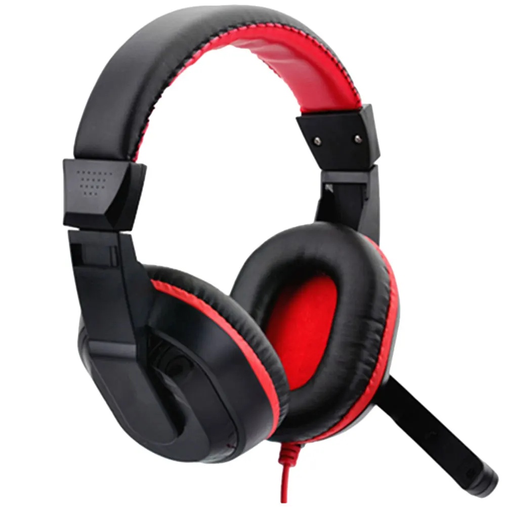 

Gaming Headset Adjustable Game Headphone Stereo with Mic Wired Noise-canceling for PC Laptop Computer Headphones Soft Padded