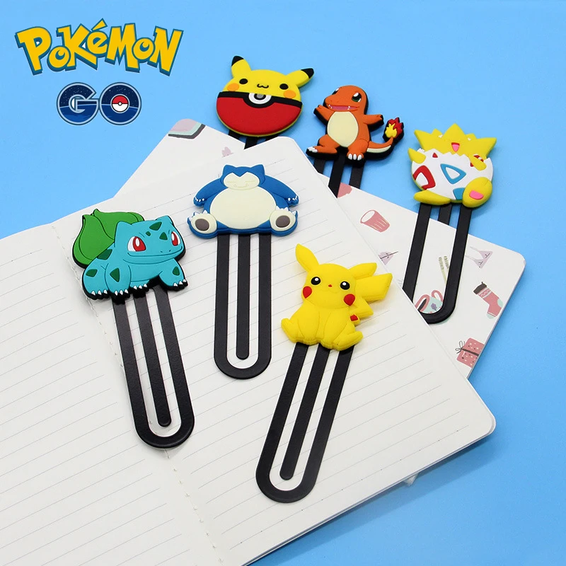 Anime Pokemon Bookmark Kawaii Pikachu Bookmark Cartoon Creative Pages Books Readers Girl School Supplies Stationery Edition Gift