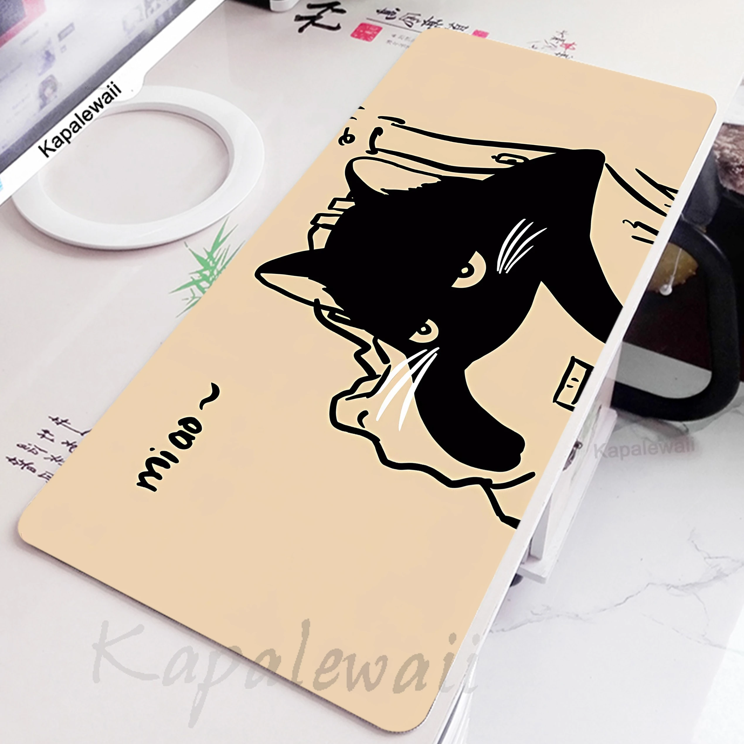 

Kawaii Cute Cat Extended Mouse Pad Anime Desk Mat Computer Deskmat Mousepad Gaming Accessories Pc Gamer Mouse Mat XXL 80x30cm