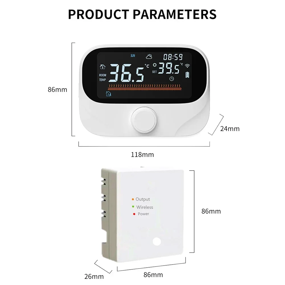 WiFi Smart Thermostat LCD Display Touch Screen for Electric Floor Heating Water/Gas Boiler Temperature Remote Controller