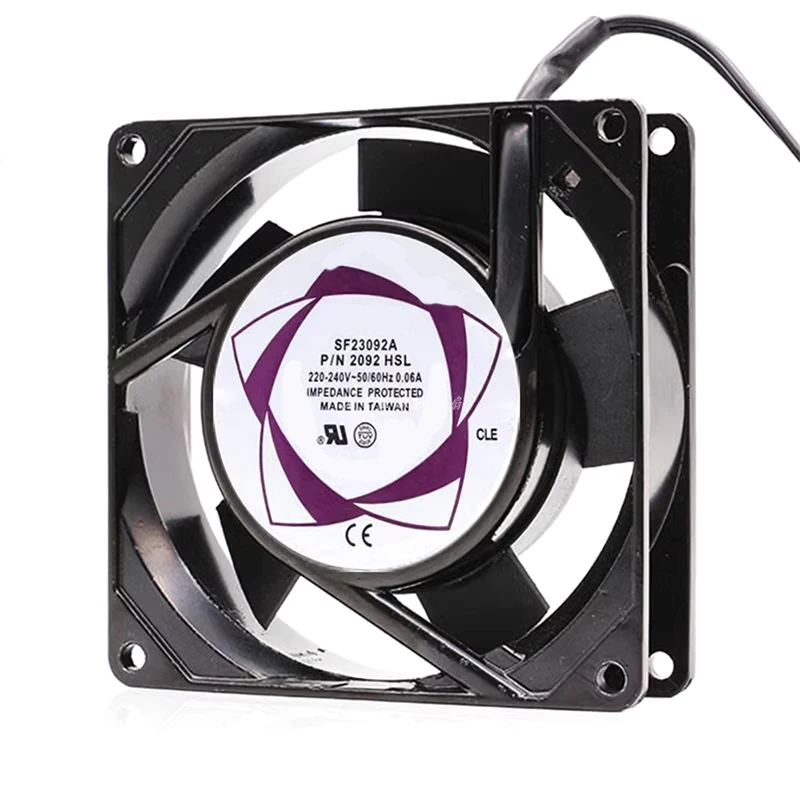 New for SUNON SF23092A 2092HSL 9225 220V 2-wire cooling AC fan chassis 92mm 13W 36CFM 37Db 92x92x25mm