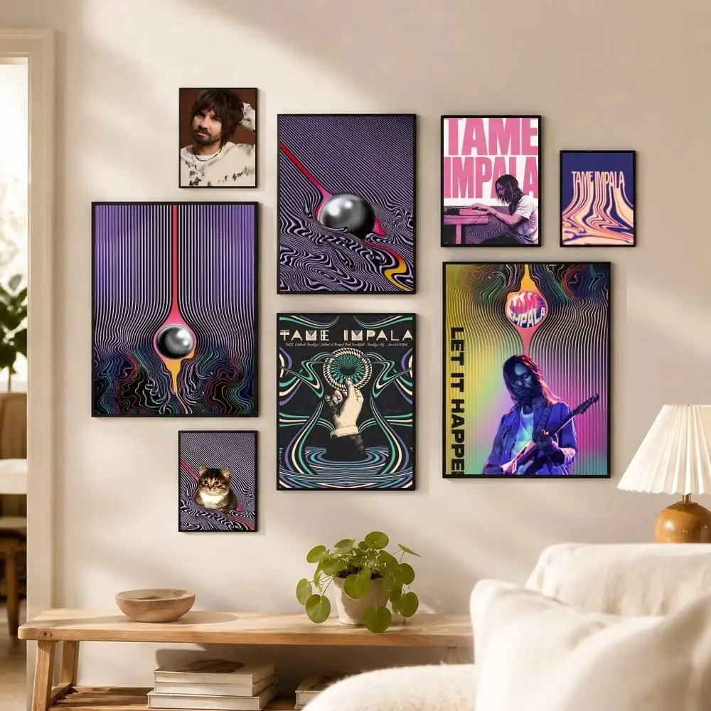 T-Tame I-Impala Deadbeat Currents Poster Waterproof Wall Art Sticker For Bar Living Room Vintage Decor High Quality Print Gift