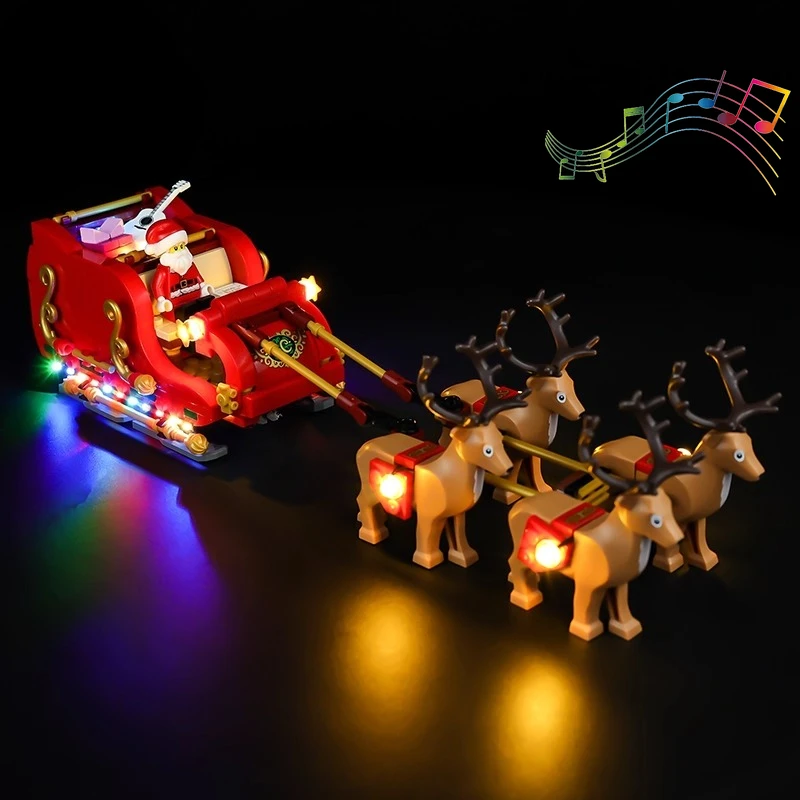 

Набор светодиодных светильников подходит для LEGO Santas Sleigh 40499, освещение в подарок (без строительных блоков)
