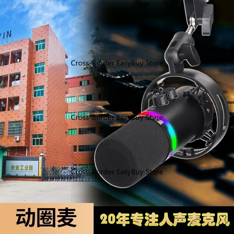 Hot-selling Q1 capacitor dynamic microphone, broadcasting-grade recording for computer and mobile live streaming