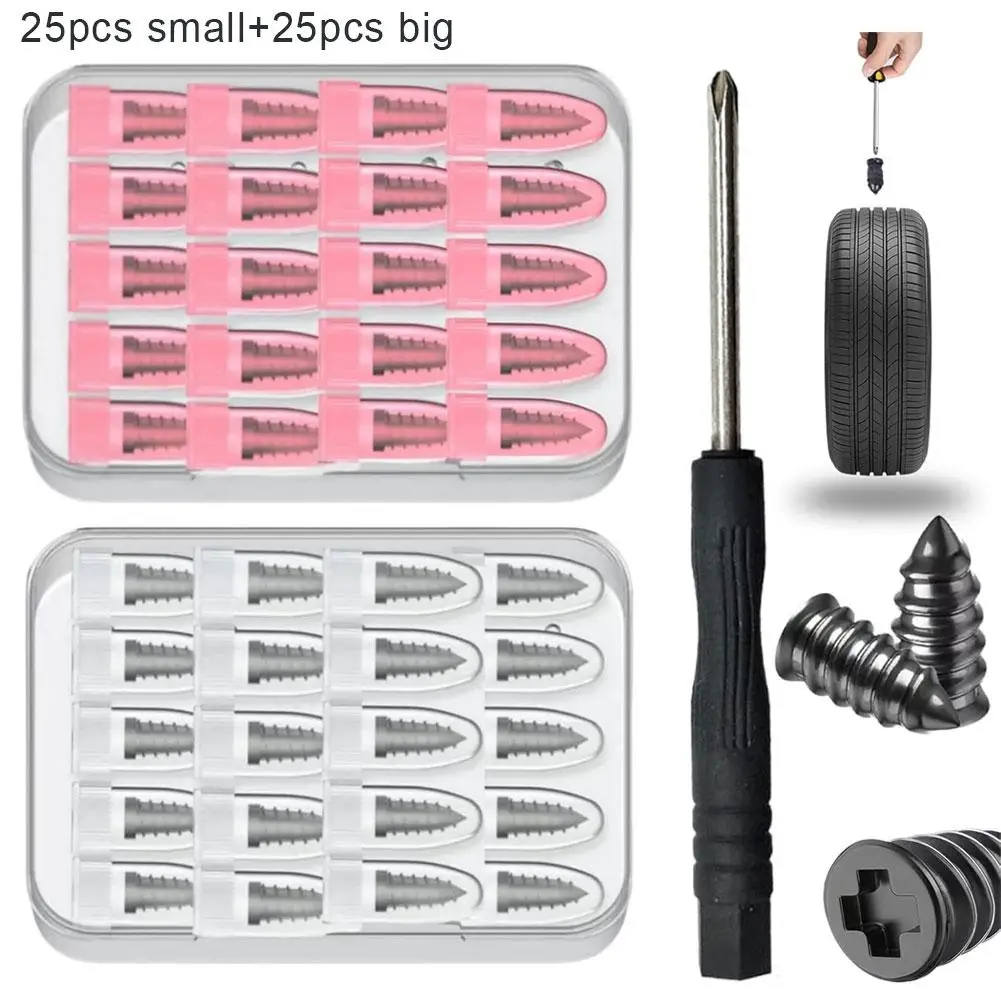 Auto Vacuüm Band Reparatie Nagel Band Reparatie Tool Set Auto's Vrachtwagen Rubber Band Punctie Motorfiets Reparatie Lijm Nagels