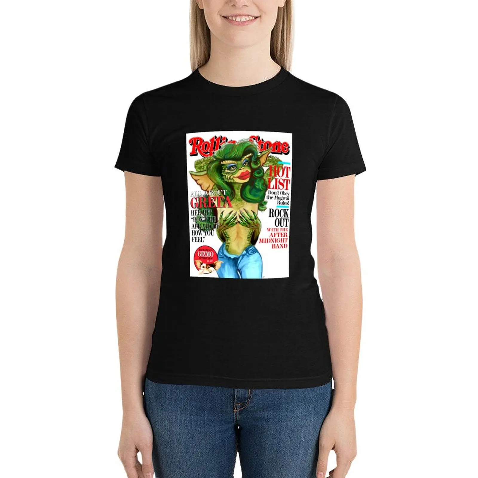 

Greta Gremlin 1980s Pop Culture Gremlins Movie T-Shirt tees kawaii clothes workout t shirts for Women