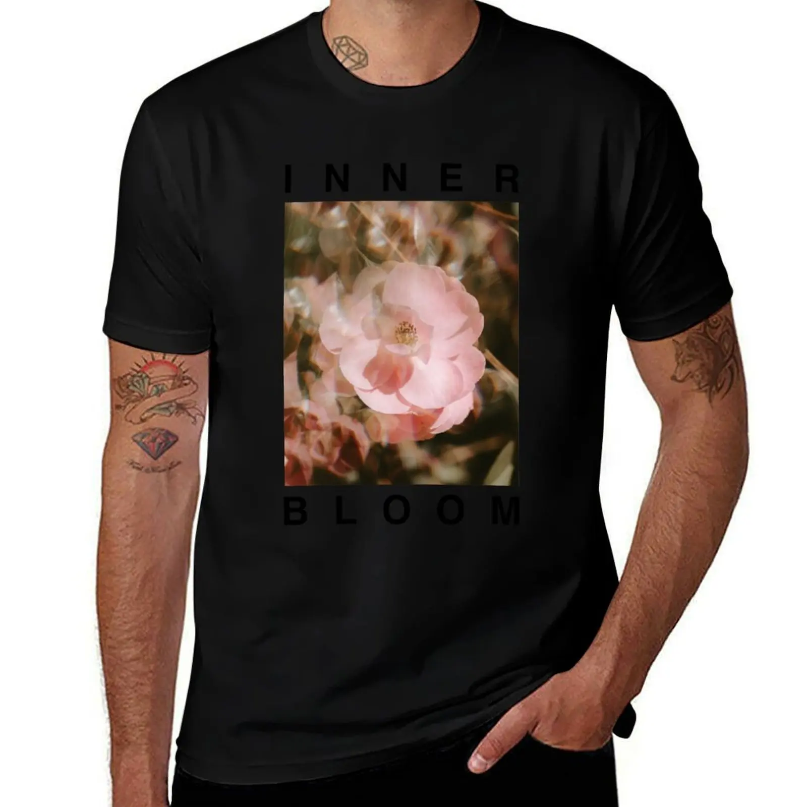 

Innerbloom Floral Minimalist Design T-Shirt Work Utility Casual Tee Shirt