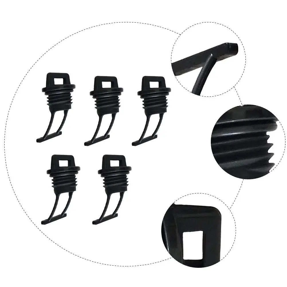 

5 Pcs Stern Plug Boat Accessories Drain Plugs Scupper for Kayak Kit Replacement Holes Stopper Nylon Screw Type Water Thread
