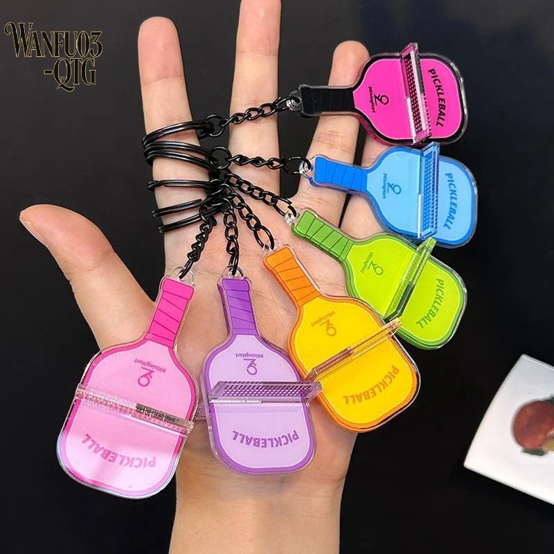 Hot Sale Acrylic Pickleball Keychain For Women Sports Lovers Players Party Favors Team Gift Decor Supplies