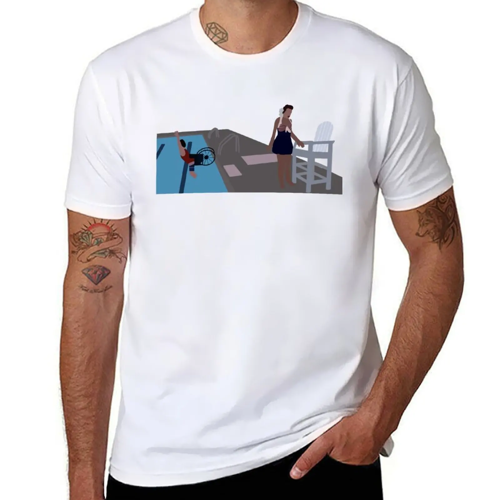 

Artie Wheels Himself Into The Pool - Glee T-Shirt t shirt man cotton t shirts for man graphic funny T-Shirt