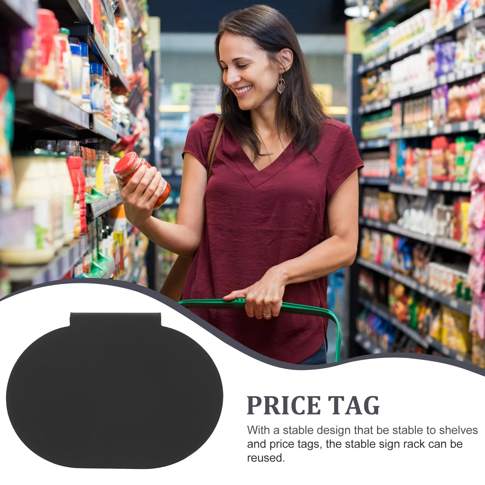 

10Pcs Blackboard Label Clip Re-Writable Chalkboard Tags for Supermarket Shelves Baskets DIY Organizing Basket Labels