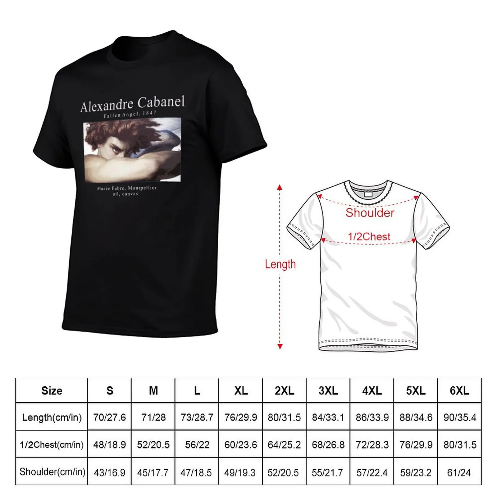 Dark Academia - Alexandre Cabanel - Fallen Angel T-Shirt clothes oversized graphic tee clothing for men