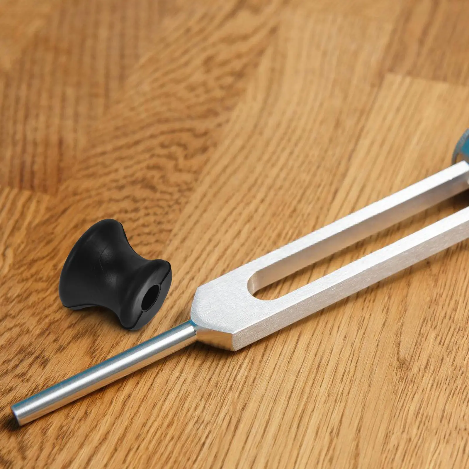 2 Pcs Rubber Tuning Fork Holder Sound Therapy Instruments Meditation Music Black Red Durable Stable Portable Storage Speaker