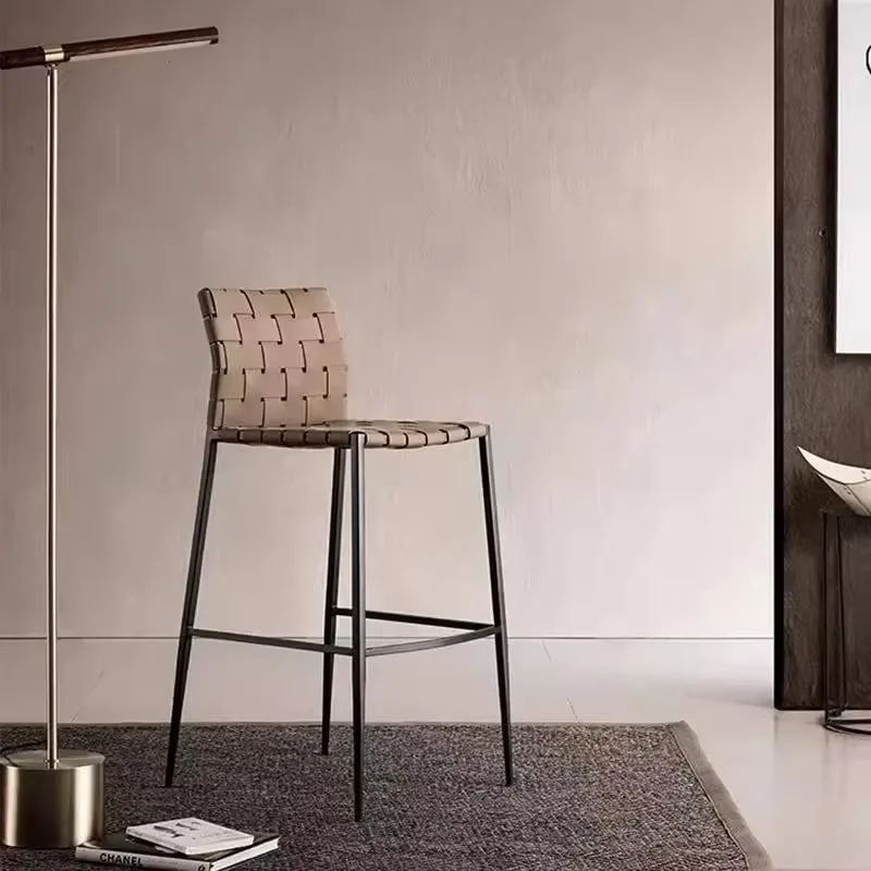 

Indusrial Design Bar Chair Minimalist White Simple Nordic High Bar Chair Counter Ergonomic Tabouret De Bar Club Furniture