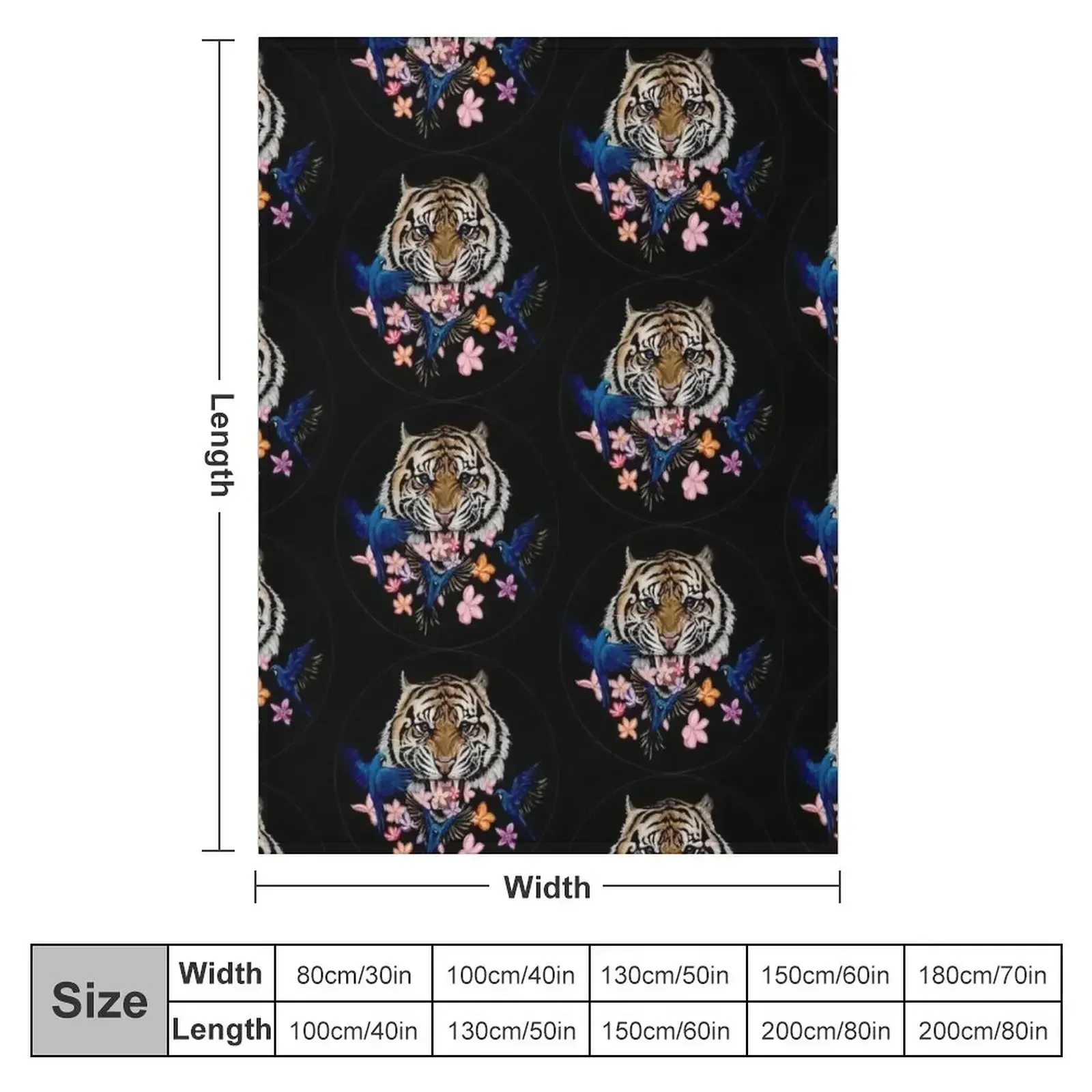 Hyacinth Tiger Throw Blanket bed plaid Winter beds Single Plaid warm for winter Soft Plaid Blankets