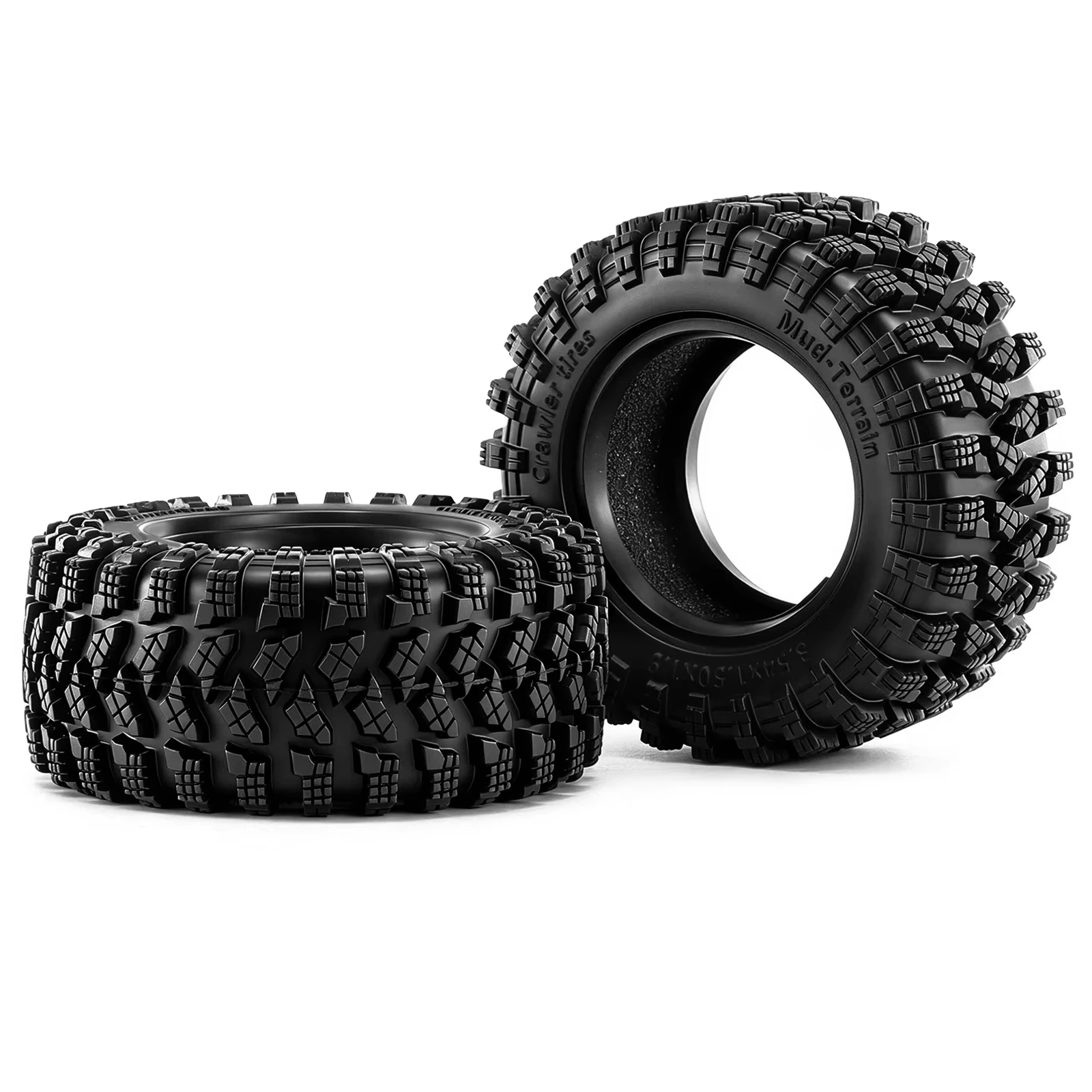 4PCS 1.9" 90*38mm Rubber Crawler Tires for 1/10 1/12 SCX10 II III TRX4 TRX6 GEN7/8 MJX H12P MN128 RC Crawler Parts - view 6
