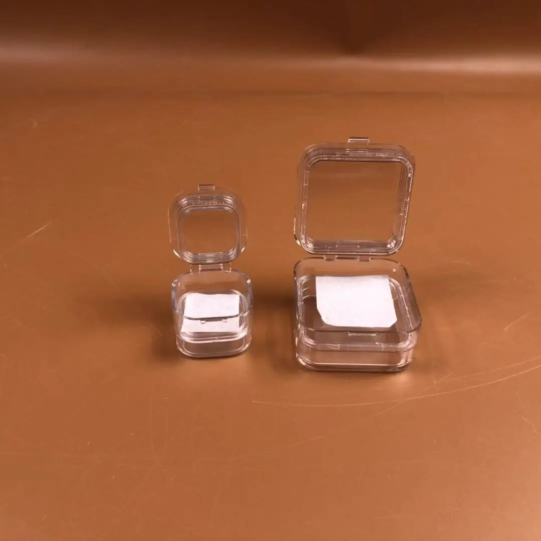 TJIRIS Handmade Membrane Tooth Box with Film 1/2 Inches Transparent Denture Box for Dental Crowns/Bridges