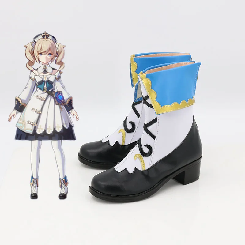 Genshin Impact Barbara Cosplay Shoes Anime costumi da festa di Halloween in stile cinese per donne uomini gioco di ruolo puntelli