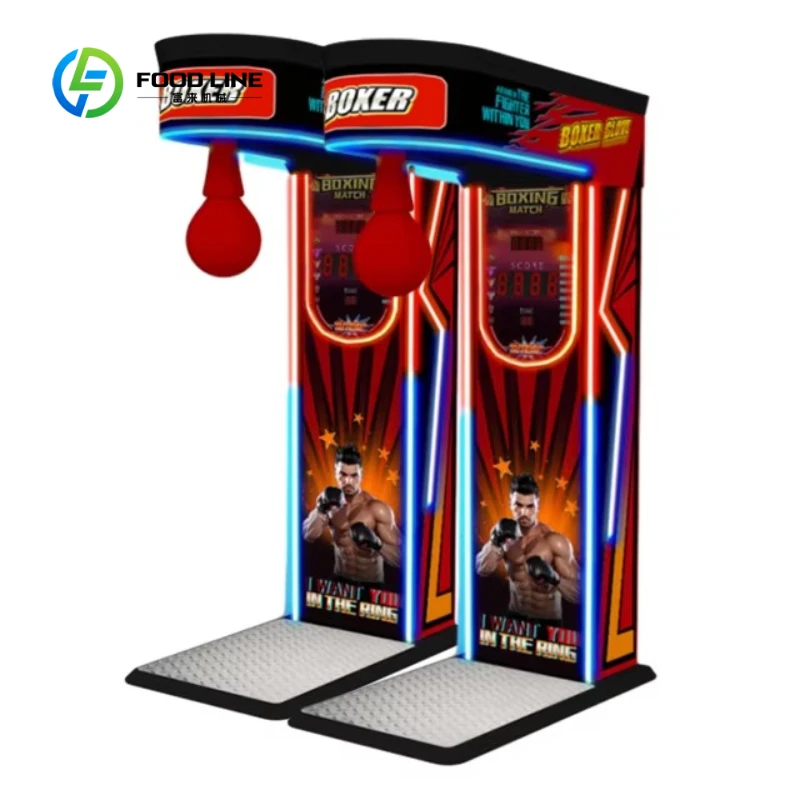 Customized Arcade Street Amusement Coin Operated Boxing Games Machine Electronic Boxing Sports Punching Bag Vending Machine