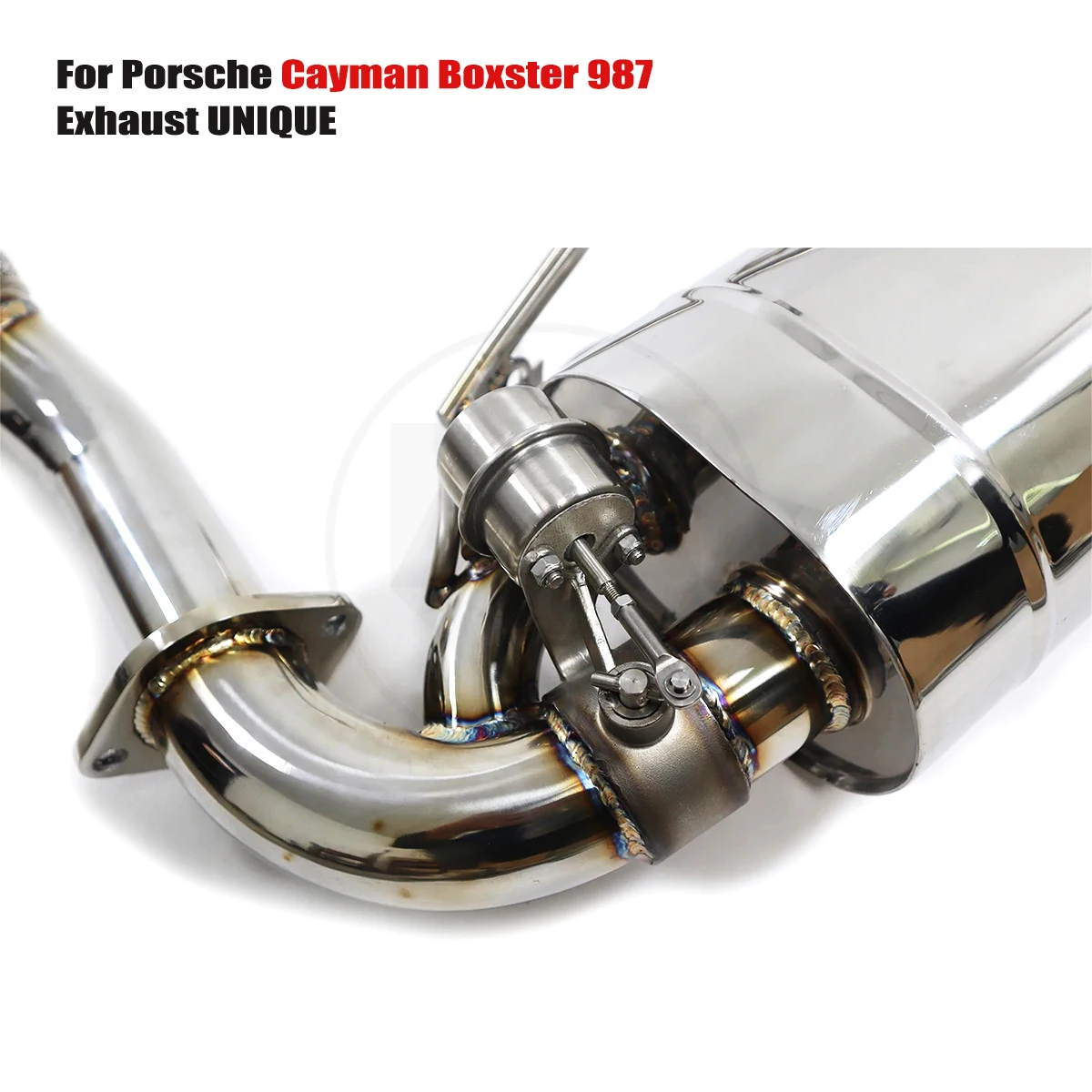 UNIQUE For 2008-2012 Porsche Cayman Boxster 987.2 2.9L 3.4L performance valve exhaust system ss304 exhaust muffler