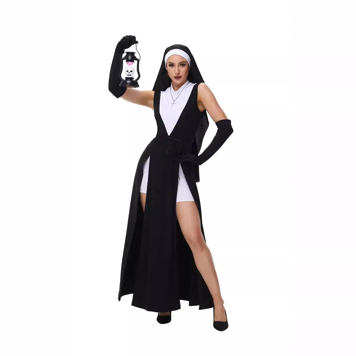 

Sexy Nun Costume Set Cute Dr orm Suit loween New Arrival Women's Sle Sexy Nun Outfit Ele Stage Performance