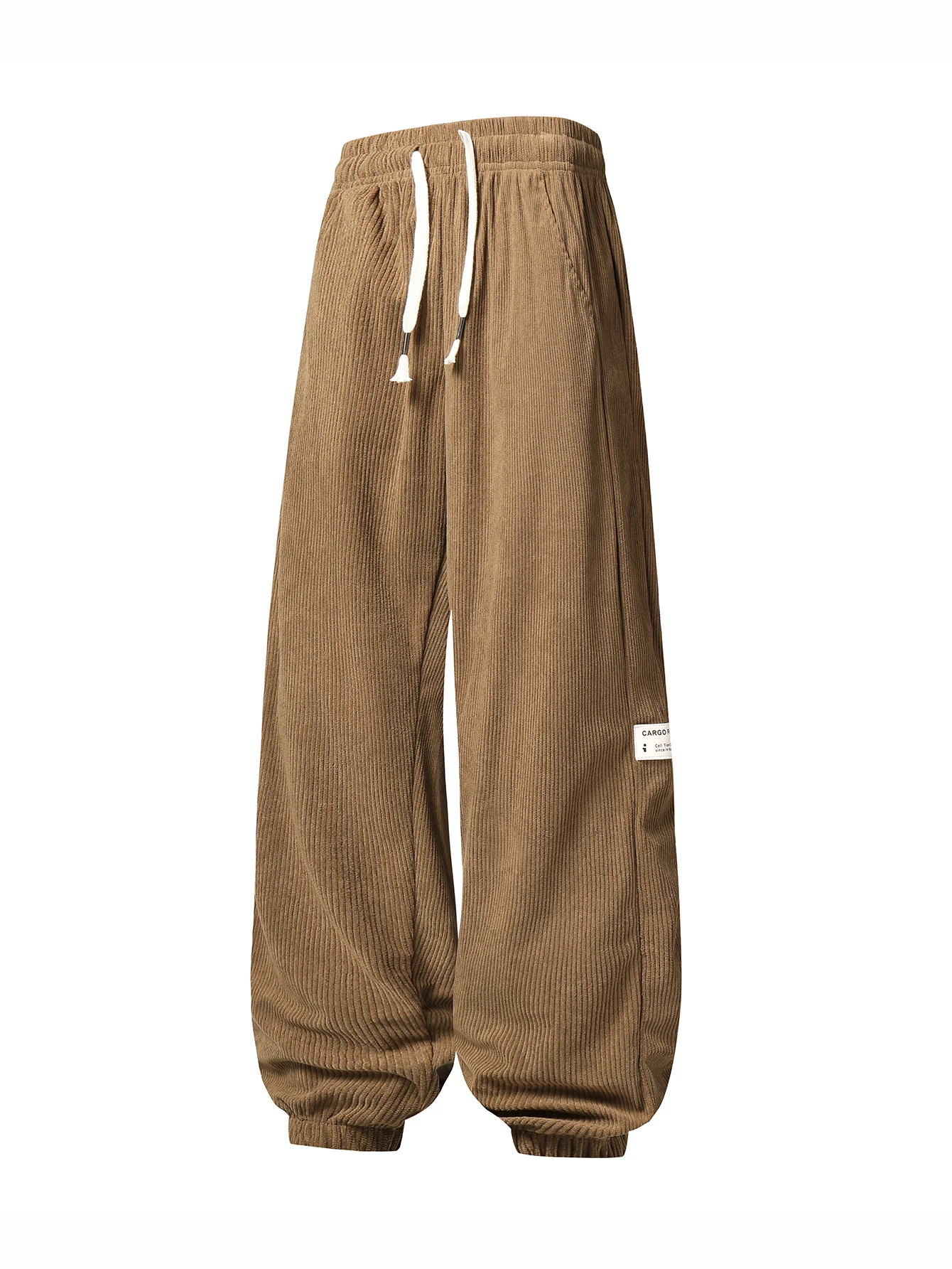 Baggy velours côtelé survêtement pantalon hommes Tech polaire pantalons de survêtement homme automne hiver décontracté sarouel mâle Sport pieds groupés