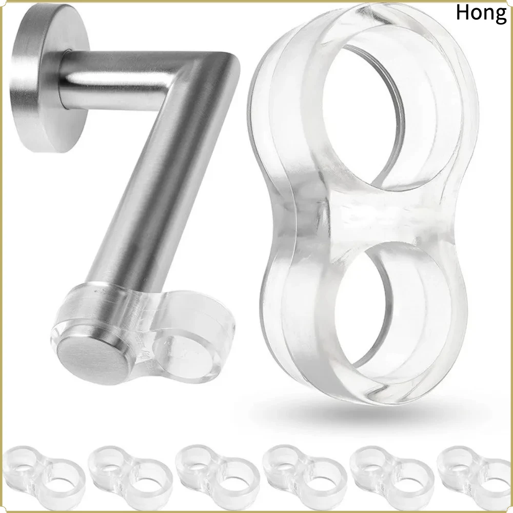 1pc PVC Door Handle Bumper Silicone Anti-collision Silicone Door Knob Protector Clear No Drill Door Bumper Ring Home Office