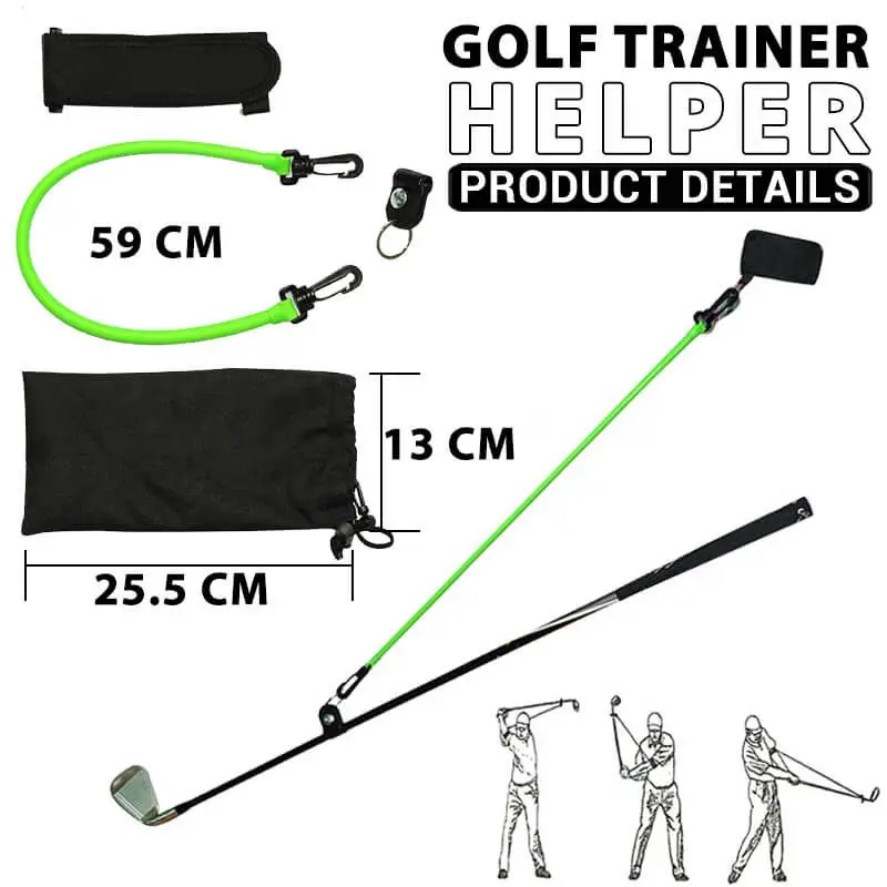 Golf Trainer Helper Golf Swing Exerciser Tension Belt Band Golf Swing Trainer Strength Trainer Action Supplies Golf Club Correct