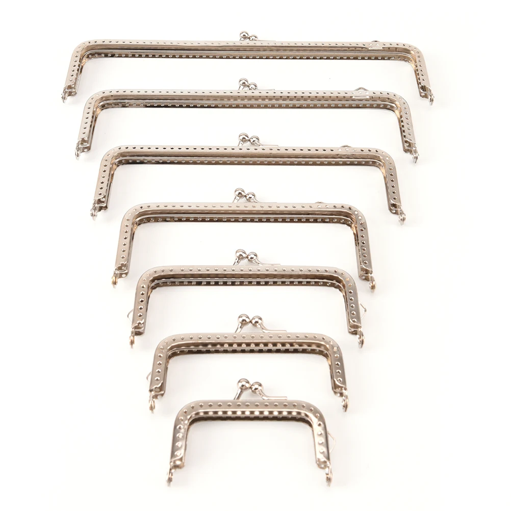 1 szt. Retro stop metalowa torebka w kształcie kwiatu torba 6.5CM/8.5CM/12CM/15CM/18CM/20CM DIY Making Craft rama pocałunek zamek zapięcia srebrny