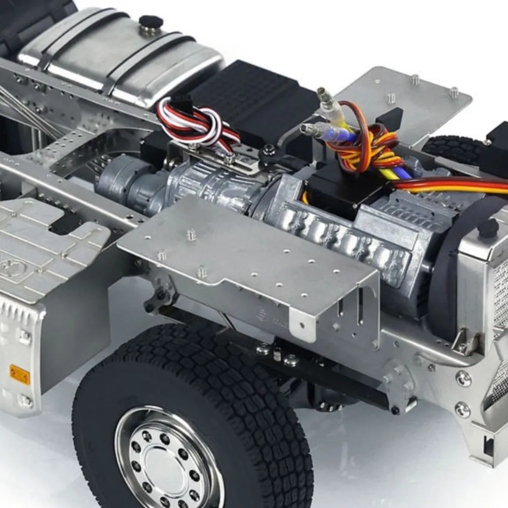 

Металлическое готовое шасси 1/14 с различным замком 6x6, 3-скоростная коробка передач для трактора, грузовика, игрушки, RC FH16, модель автомобиля, часть TH23563