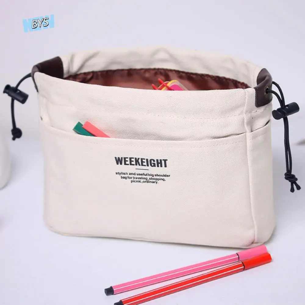 حقيبة التخزين قماش حقيبة التخزين النثرية متعددة الوظائف متعددة جيب حقيبة يد إدراج المحمولة قابل للتعديل ماكياج حمل الحقيبة في الهواء الطلق