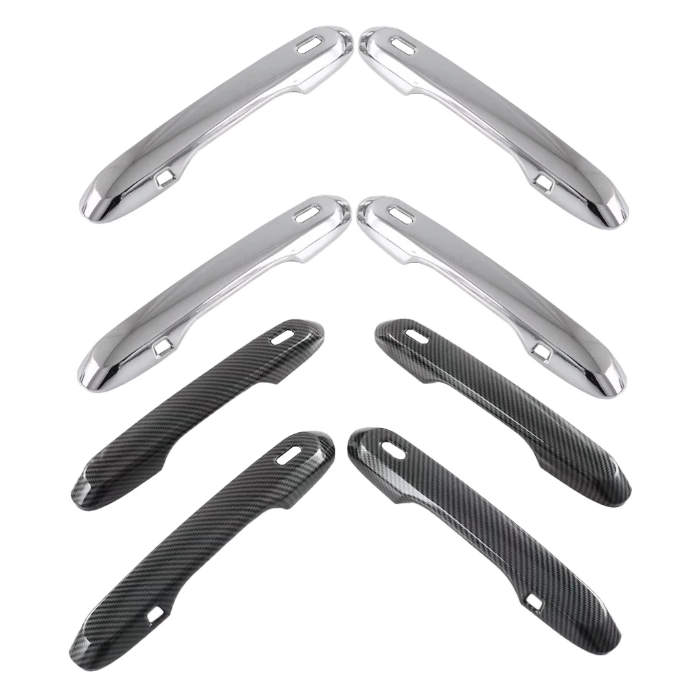 Exterior Handle Cover Trims ABS Chrome/Carbon Fiber Black Exterior Handle Cover Trims for RX Series RX350 RX350h RX500h 2023