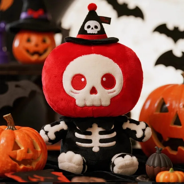 

Милая плюшевая игрушка с черепом яблока на Хэллоуин, мягкая кукла-компаньон для сна, украшение дома, подарки для детей