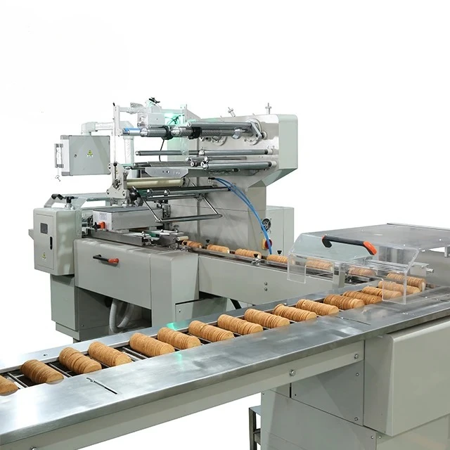 Skywin Automatic Biscuit Cookie Packaging on Edge Wrapping and Packing Machine Biscuits Cookies Packer