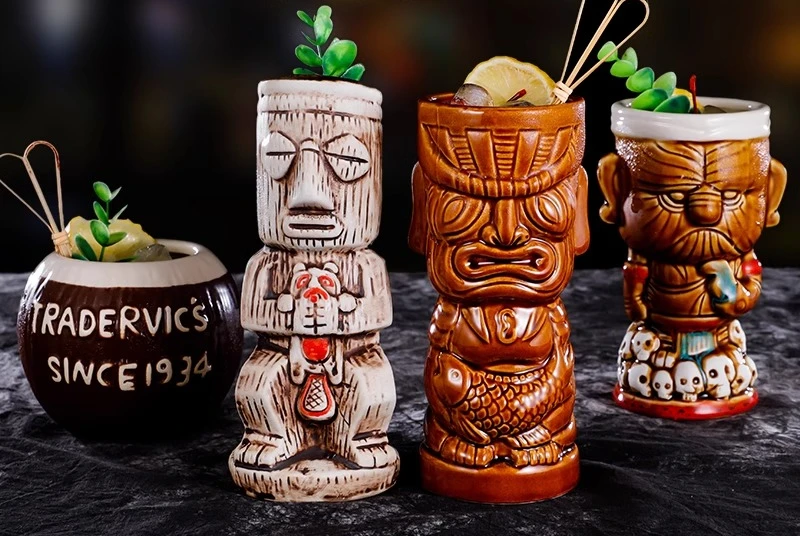 Bar  Cup Personalized Hawaiian Cocktail Ceramic Zombie