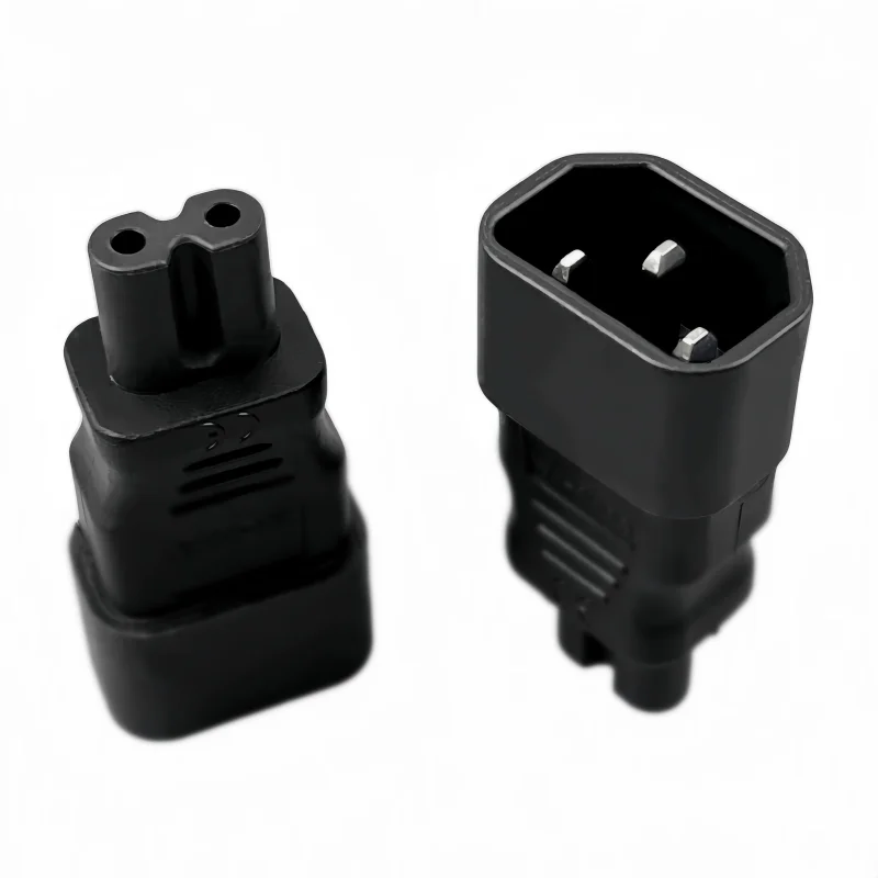 IEC 320 C14 to C7 adapter C7 to C14 AC adapter Kettle 3 Pin C13 To C8 AC Plug Adapter Female to Male Converter Plug Socket PVC