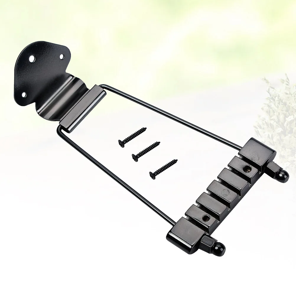 

6 String Guitar Bridge Tailpiece Tremolo Jazz Acoustic Part and Black Frame