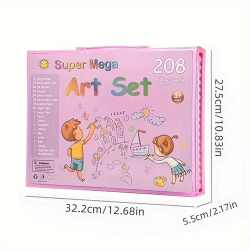 Imagen 2 del producto Juego de 208 piezas de bolígrafos de acuarela para pinturas, que incluyen algunos herramientas de colores aleatorios, suministros de arte para dibujar, regalo artístico