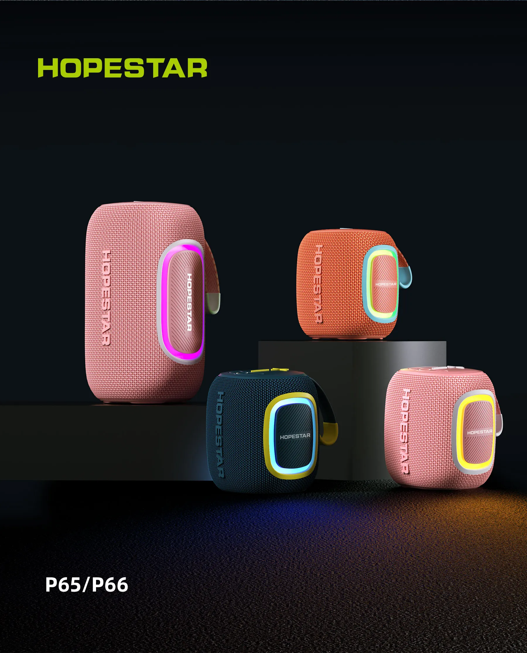 HOPESTAR P65 Wireless Portable Waterproof Speaker Outdoor Speakers Subwoofer Heavy Bass With Radio RGB Light