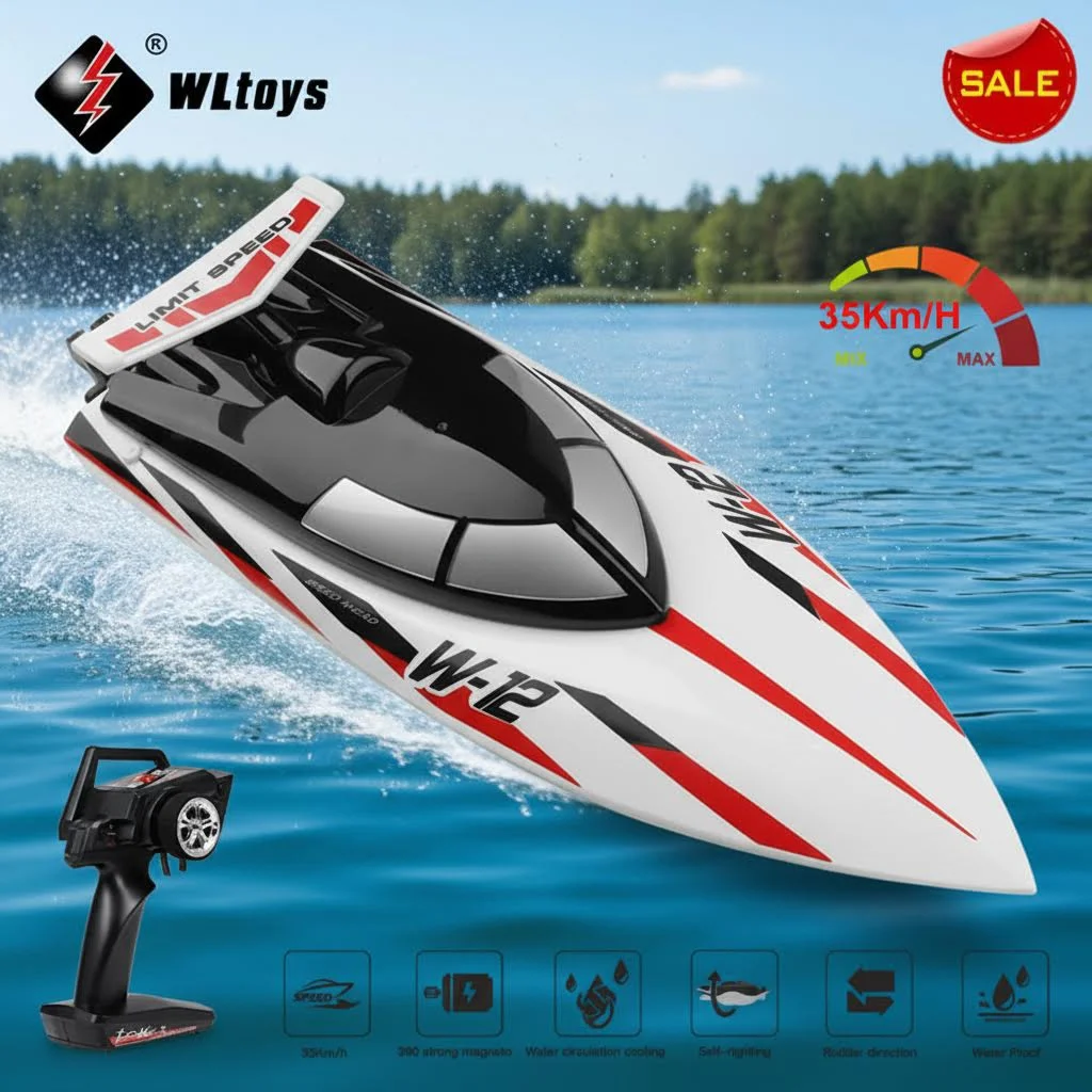 

Радиоуправляемая гоночная лодка WLtoys WL 912-A, скорость 35 км/ч, высокоскоростная, с дистанционным управлением 2,4 ГГц, защита от переворота, скоростной катер, игрушка для мальчиков, подарок для детей