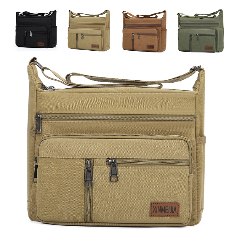 

Men's Casual Crossbody Bag Large Capacity Multi Compartment Shoulder Bag Suitable for Daily Outings Travel Commuting Etc