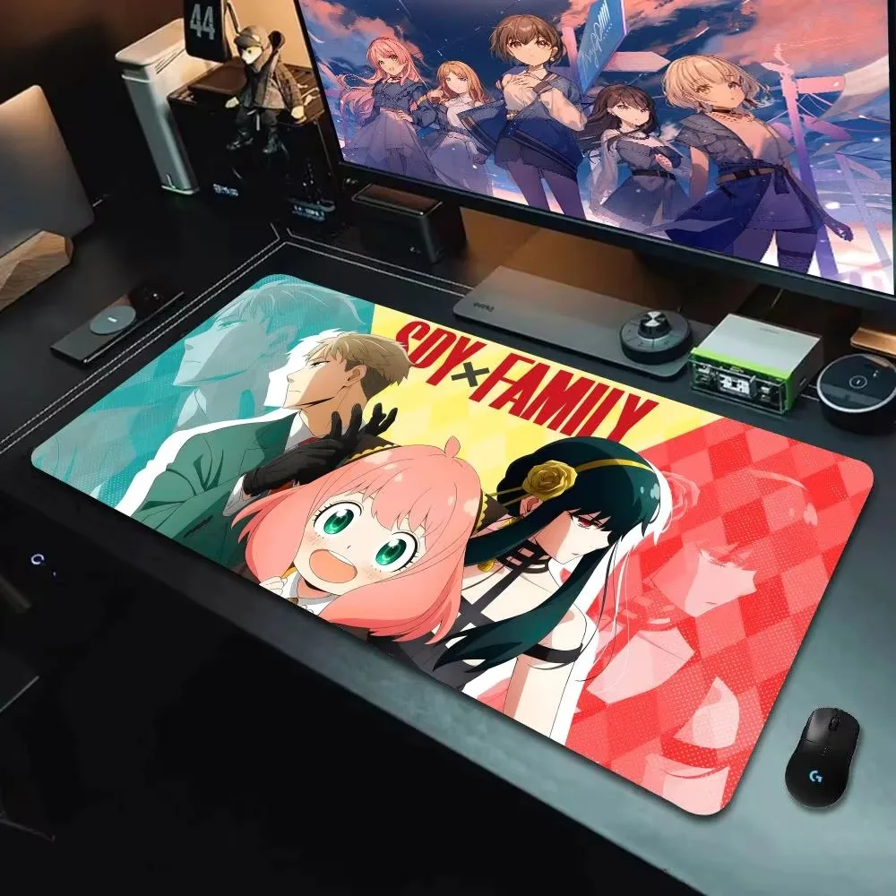 S_spy x F_family 1200x600mm Non-Slip Rubber Desk Mat Gamer Pc Setup Accessories HD Anime Printing Mouse Pad  Student Writing Pad