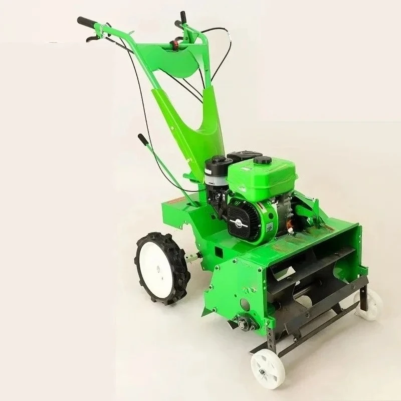 

Micro-tillage weeder small household tillage rotary tiller hard ground tiller new four-wheel drive Garden Power Tools