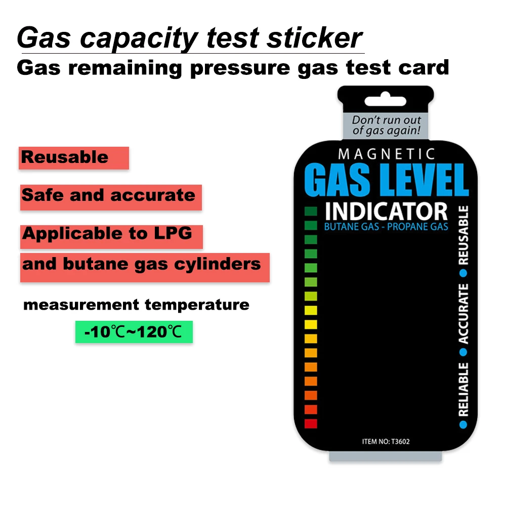 1Pcs Practical Propane Butane LPG Fuel Gas Tank Level Indicator Magnetic Gauge Caravan Bottle Temperature Measuring Stick