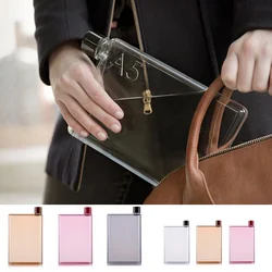 350ml/420ml Originality Notebook Type Water Bottle Flat Paper Kettle BPA-free Hydro Flask Transparent Plastic Water Bottle